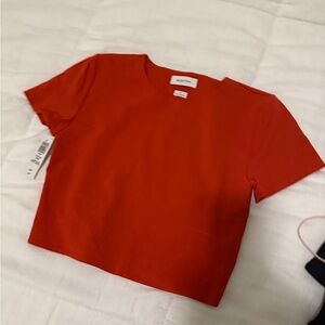 Aritzia Red Crop Top